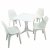 Trabella Ponente Dining Table with 4 Ghibli Chairs - White