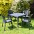 Trabella Salerno Square Table with 4 Siena Chairs -Anthracite