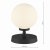 Dar Esben Touch Table Lamp in Matt Black with Opal Glass