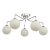 Feya 5 Light Semi Flush Ceiling Light Polished Chrome Opal Glass