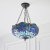 Dragonfly blue 3 light Pendant light