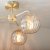 Dimple 3 Light Semi Flush Ceiling Light