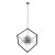 Searchlight Stellar 6 Light Spike Ball Pendant, Matt Black Frame W Crystal Glass