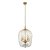 Searchlight Shower 5 Light Pendant, Gold Finish, Metal With Clear Crystal