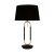 Searchlight Jazz Table Lamp, Satin Brass & Black, Black Velvet Shade