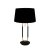 Searchlight Jazz Table Lamp, Satin Brass & Black, Black Velvet Shade