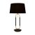 Searchlight Jazz Table Lamp, Satin Brass & Black, Black Velvet Shade