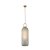 Searchlight Pipette Pendant, Brass With Acid Glass