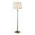 Searchlight Pedestal Floor Lamp Glass Column, & Antiq Brass Base, Cream Sh