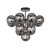 Searchlight Berry 13 Light Ceiling Light, Chrome With Smoked Glass