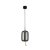Searchlight Lisbon Led Pendant,Black And Smoked Glass
