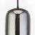 Searchlight Lisbon Led Pendant,Black And Smoked Glass