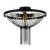 Searchlight Baguette 3 Light Ceiling Light, Black With Satin Brass