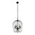 Searchlight Shower 5 Light Pendant, Black Finish, Metal With Clear Crystal