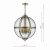 Vanessa 5 Light Lantern Antique Brass Glass