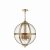 Vanessa 5 Light Lantern Antique Brass Glass