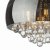 Aviel 5 Light Flush Smoked Shade With Clear Glass Droppers