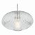 Edmond 1 Light Single Pendant Polished Chrome Ribbed Glass