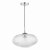 Edmond 1 Light Single Pendant Polished Chrome Ribbed Glass