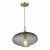 Edmond 1 Light Pendant Smoked Glass Antique Brass Detail