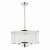 Eveyln 3 Light Pendant Polished Nickel Glass