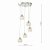 Federico 5 Light Cluster Pendant Polished Chrome Clear/Wire Gl