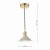 Hadano 1 Light Pendant Natural Brass With Cashmere Shade