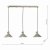 Hadano 3 Light Antique Chrome Suspension With Cashmere Shades