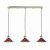 Hadano 3 Light Antique Chrome Suspension With Umber Shades