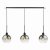 Lycia 3 Light Bar Pendant Matt Black Ombre Smoked Glass