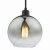 Lycia 1 Light Single Pendant Matt Black Ombre Smoked Glass