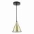 Branco 1 Light Pendant Matt Black And Satin Gold