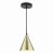 Branco 1 Light Pendant Matt Black And Satin Gold