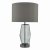 Mubina Touch Table Lamp Black Chrome Smoked Glass With Shade