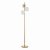 Bombazine 3 Light Floor Lamp Natural Brass Opal Glass