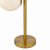 Bombazine 2 Light Table Lamp Natural Brass Opal Glass