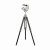 Searchlight Studio Adjustable Floor Lamp Black with Chrome Shade