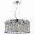 Searchlight Elise 4 Light Pendant/Semi-Flush Chrome, Crystal & Aluminium