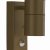 Searchlight Metro LED 2 Light Outdoor Wall Light Rust Brown & Glass