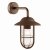 Searchlight Toronto Outdoor Wall Light Rust Brown Metal & Clear Glass