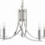 Searchlight Ascona 5 Light Pendant Satin Silver with Clear Glass Sconces