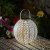 Smart Solar Decorative Damasque Lantern - Cream