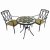 DARWIN 76cm Table with 2 ASCOT Chairs Set