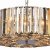 Searchlight Chapeau 5 Light Pendant/Semi-Flush- Amber, Smoke & Clear Crystal