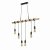 Searchlight Woody 6 Light Bar Ceiling Pendant Wood & Black Metal