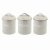 Apollo Round Tea, Coffee & Sugar Canister Set - Grey