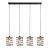 Searchlight Spring 4 Light Bar Ceiling Pendant Black Metal & Gold