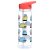 Puckator Reusable Water Bottle with Flip Straw 550ml - Retro Fiat 500