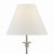 Dar Blenheim Table Lamp Polished Nickel with Ivory Shade