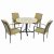 Avignon Dining Table With 4 Ascot Deluxe Chairs Set